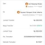 Bukti Tf Pendaftaran Harum an Abimanyu Rayyan Pradipta