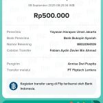 bukti bayar pendaftaran